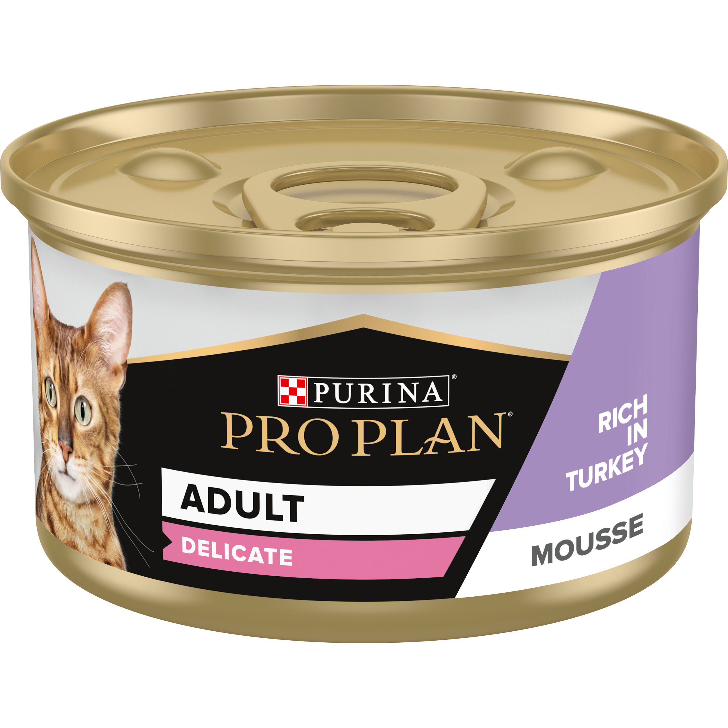 01-11.png PRO PLAN ADULT DELICATE DIGESTION MOUSSE RICH IN TURKEY 24 X 85G - Image 1