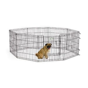 24 Black Exercise Pen With Full Max Lock Door