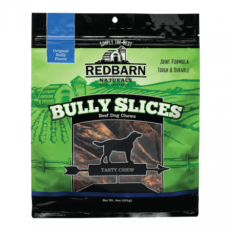 255001-bully-slices-original-beef-packaged-front-may-2017-rgb72dpi.png Redbarn Bully Slices Original Beef Flavour Dog Treat - 255.15G - Image 1