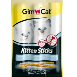Gimcat Kitten Sticks With Turkey & Calcium Cat Treats - 3G - Pack Of 3