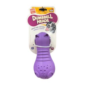 GiGwi DUMBBELL HEADS Lion - Squeak and stuffable - Hippo - Squeak and stuffable