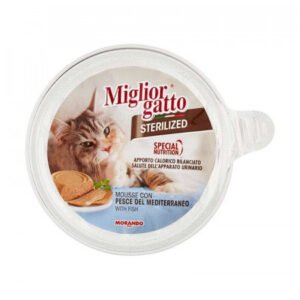 Miglior Soft Mousee With Fish Sterilized Wet Cat Food - 85 G - Pack Of 12