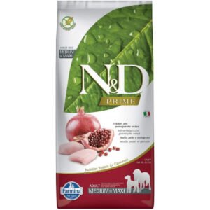 Farmina N&D Prime Chicken & Pomegranate Adult Medium & Maxi Dog Food - 12 Kg