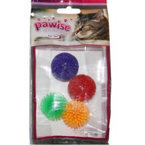 Pawise Glitter Ball Toy - 4Pcs