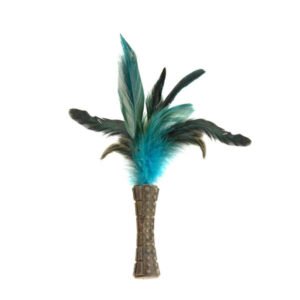 Catnip johnny Sticks With Natural Feather (Green)