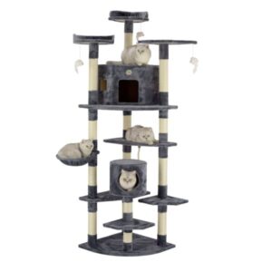 Go Pet Club - 80″ Classic Cat Tree House Furniture with Sisal Scratching Post