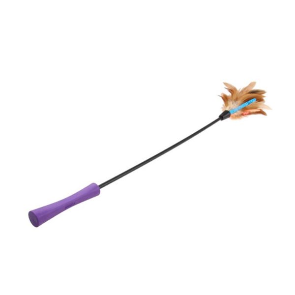 Feather-Teaser-purple-600x600-1.jpg Feather Teaser W/ Natural And Tpr Handle (Purple) - Image 1