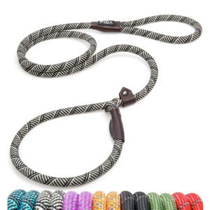 Fida Durable Slip Lead Dog Leash / Training Leash(6ft length, 1/2″ thick Rope) - White
