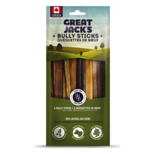 Great JackS Odour-Free Bully Sticks  6 Pcs