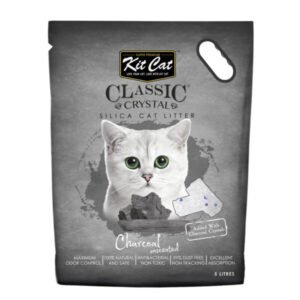 Kit Cat Classic Crystal Cat Litter  Charcoal Unscented (5 Litres)