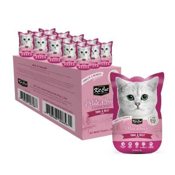 Kit-Cat-Petite-Pouch-tuna-beef-BOX-600x600-1.jpg Kit Cat Petite Pouch 70g- - Tuna & Beef (1 Box -24pcs) - Image 1