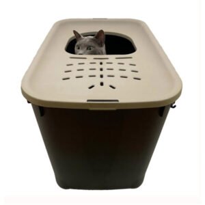 Micia Litter Box For Cats, Hop-In Type With Top Entry (58X38X40Cm)