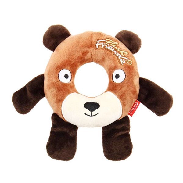 Plush-Friendz-Bear-1-600x600-1.jpg Plush Friendz Bear With Foam Rubber Ring And Squeaker Medium - Image 1
