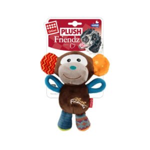 Gigwi Plush Friendz Squeaker Dog Toy  Monkey