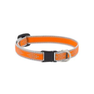 Reflective Safety Cat Collar - Orange Diamond- Without Blue