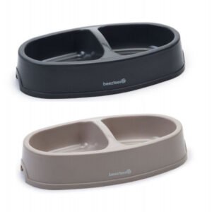 Beeztees Plastic Dinner Set for Dog, 2X0.4L