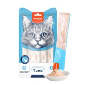 Wanpy Creamy Lickable Cat Treats - - Tuna (14gx5)