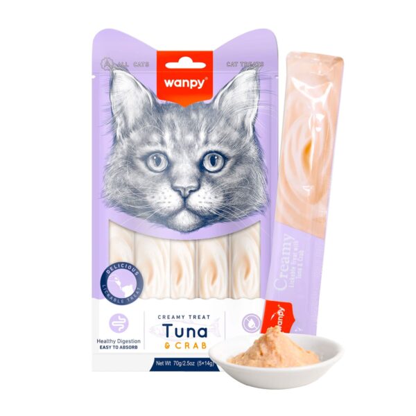 Wanpy-Creamy-Lickable-Tuna-Crab-1-1-600x600-1.jpg Wanpy Creamy Lickable Cat Treats - - Image 1
