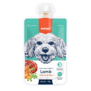 Wanpy Tasty Meat Paste - Lamb with Carrot & Pea for Dogs 90g