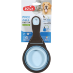 2 in 1 Silicone Measuring Cup with Food Bag Clip - 237 ml Blue - Image 2