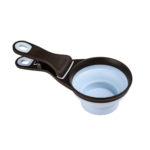 2 in 1 Silicone Measuring Cup with Food Bag Clip - 237 ml Blue