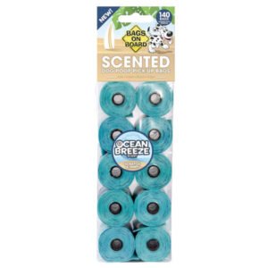 Bags On Board Refill Bags Ocean Breeze Scented Green 140Bags (14Ã—10 )