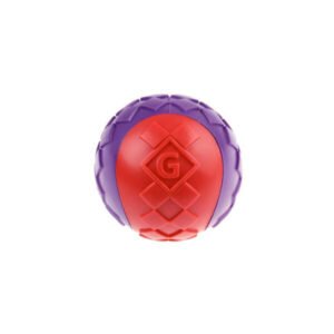 Gigwi Ball Red/Purple Squeaker Solid (Small)