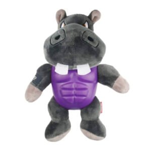 Im Hero Armor Hippo Tpr Plush With Squeaker Dog Toy