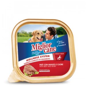 Miglior Pate With Beef And Heart Wet Dog Food - 150G Pack Of 12
