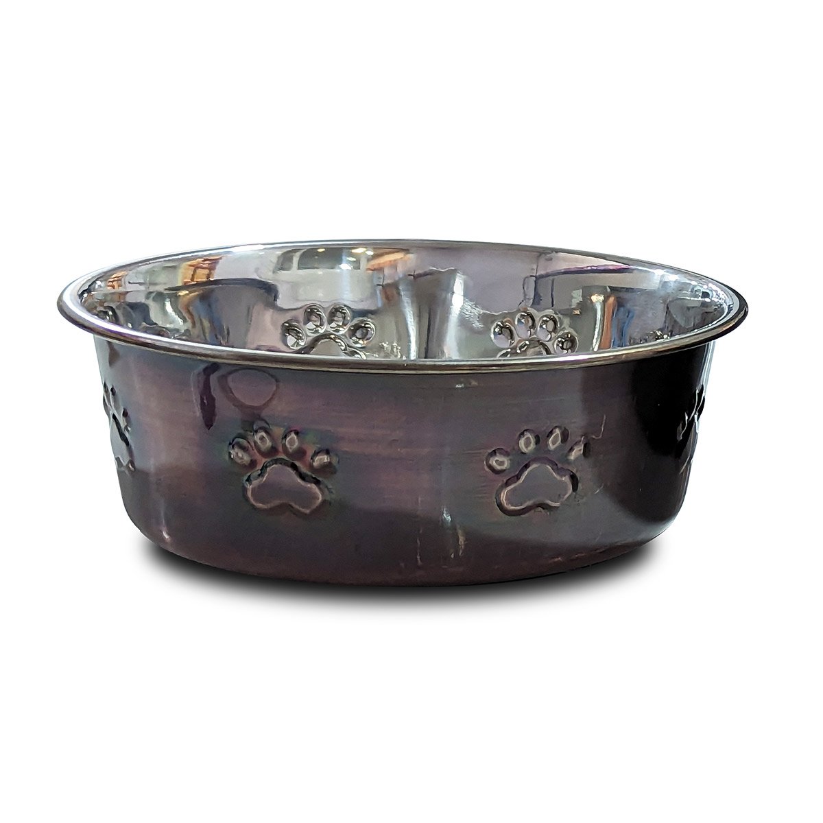 paw-embossed-antique-copper-1060.jpg Premium Bowl Paw Embossed – Antique Copper - Image 1