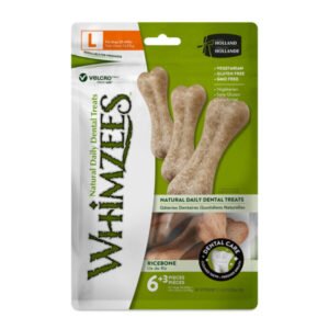 Whimzees Rice Bone Dental Dog Treat  Large (9Pcs)