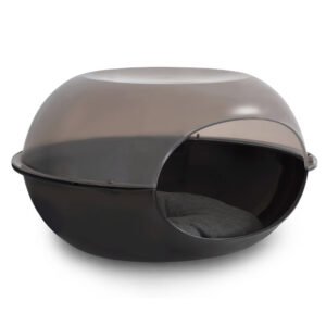 Kennel for Cats   Cuccia Luna Fume - Black