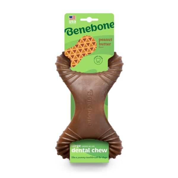 Benebone-Dog-Chew-Toy-Peanut-L-600x600-1.jpg Benebone Dental Dog Chew Toy - Chicken - Peanut-Large - Image 1