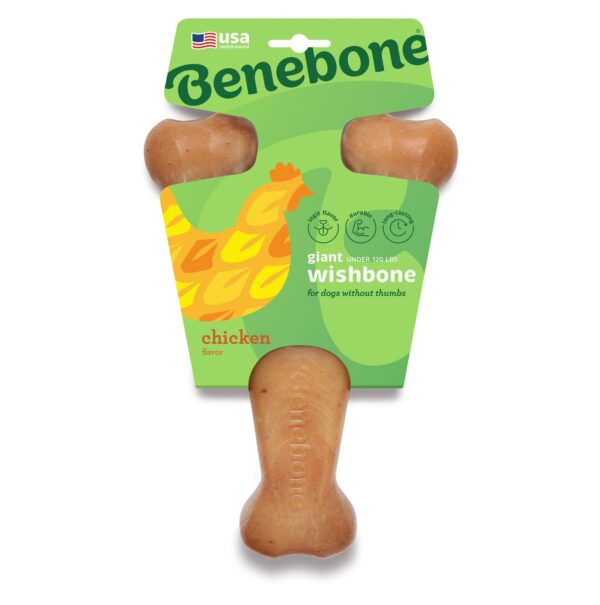Benebone-Wishbone-Chicken-G-1-600x605-1.jpg Benebone Wishbone Dog Chew Toy - - Chicken-Giant - Image 1