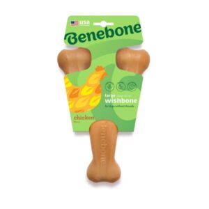 Benebone Wishbone Dog Chew Toy - - Chicken-Large