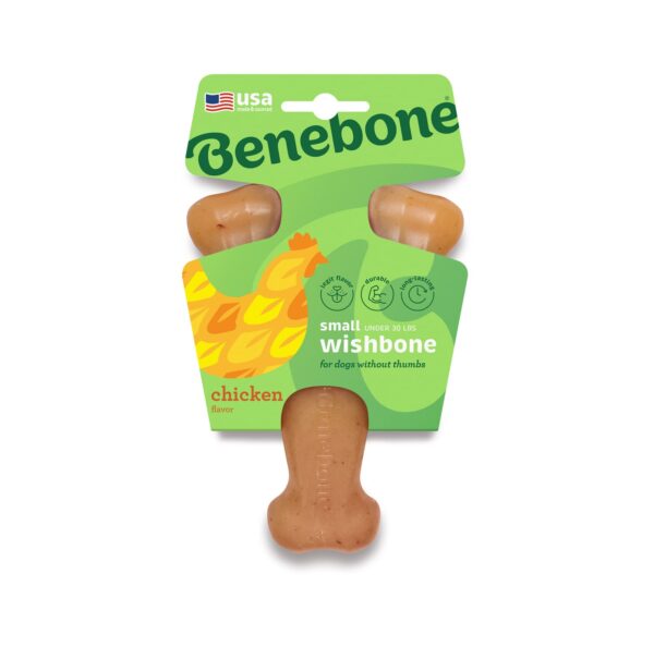 Benebone-Wishbone-Chicken-S-1-600x605-1.jpg Benebone Wishbone Dog Chew Toy - - Image 1