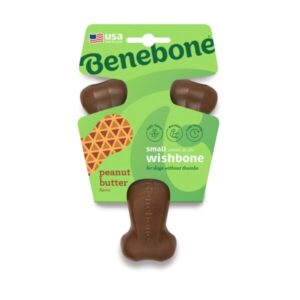 Benebone Wishbone Dog Chew Toy - - Peanut-Small