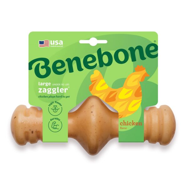 Benebone-Zaggler-Dog-Chew-Toy-Chicken-L-600x605-1.jpg Benebone Zaggler Dog Chew Toy - - Chicken-Large - Image 1