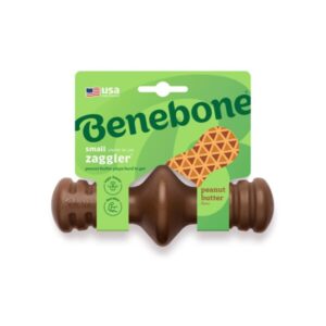 Benebone Zaggler Dog Chew Toy - - Peanut-Small