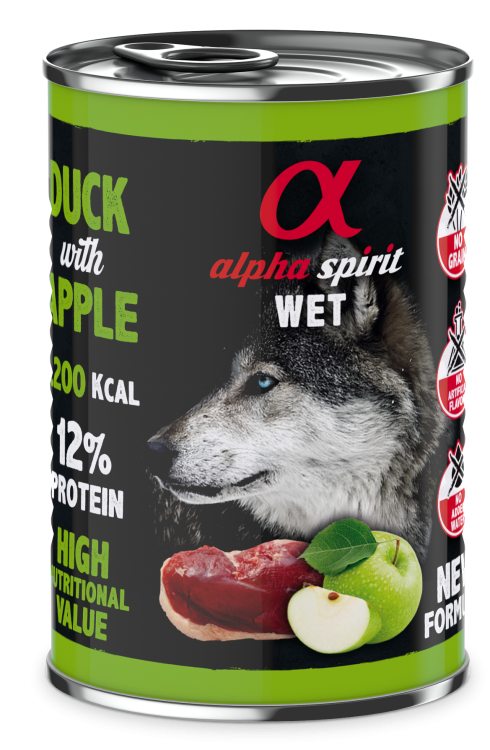 AHALPHD040005312 Canned Dog Food - Duck With Green Apple 400 g - Image 1