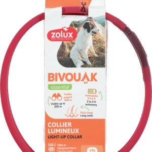 BVK Led Collar - Long-Hair Red