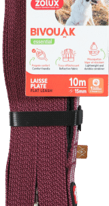 BVK Flat Lead for Dog - Red 10 m/15 mm