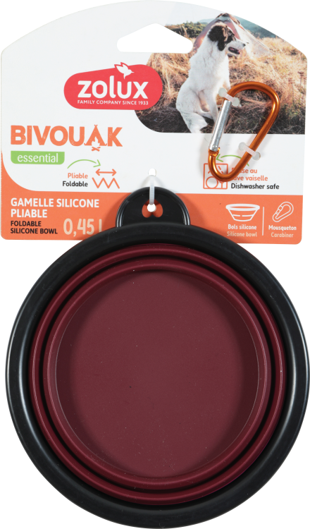 ZL474243RGE BVK Foldable Soft Bowl - Red 450 ml - Image 1