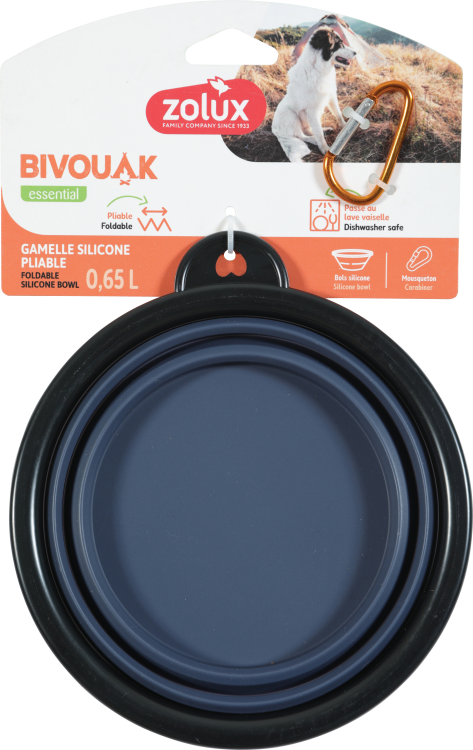 ZL474244BLE BVK Foldable Soft Bowl - Blue 650 ml - Image 1