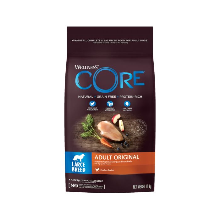 076344107996 Wellness Core Original Turkey With Chicken Large Breed Adult Dry Dog Food - 10 Kg - Image 1