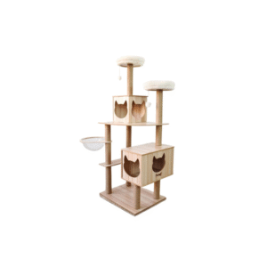 Petbroo Wooden Cat Tower- 60*50*156Cm