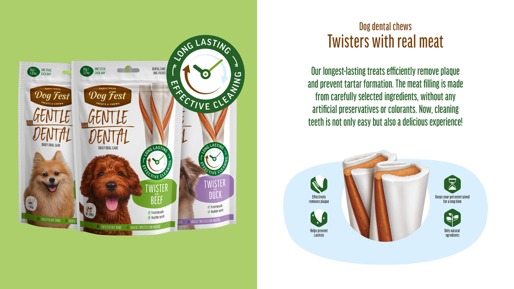 79212594 Dog Fest Dental Treats For Adult Dogs -Twister - Image 1