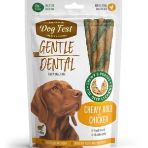 Dog Fest Dental Treats For Adult Dogs - Chewy Roll -Chicken 100g