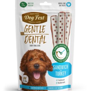 Dog Fest Dental Treats For Adult Dogs – Sandwich – Turkey 90g