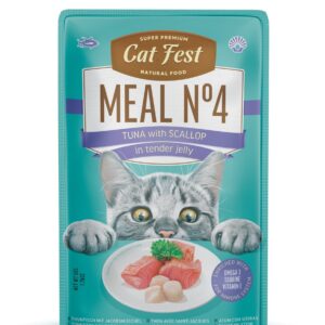 Cat Fest Meal No 4 Cat Food in Jelly – Tuna With Scallop 50g